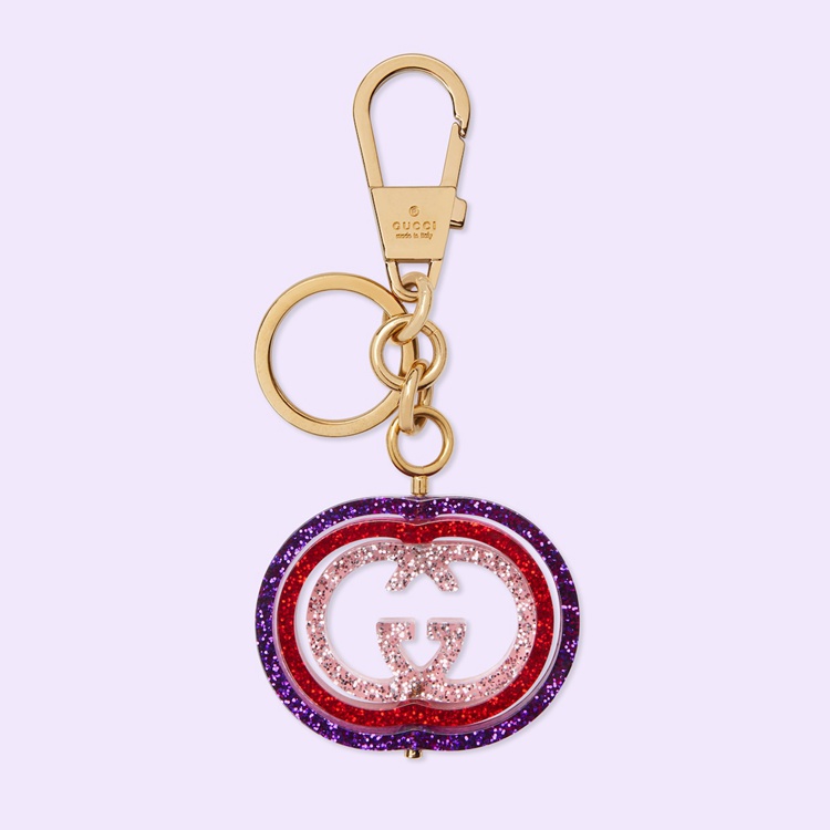 728218.9AABJ.8765.001.100.0000.Light Interlocking G glitter keychain
